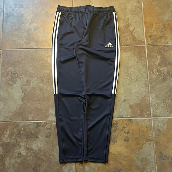 adidas Navy Joggers with White Stripes - Picture 1 of 5